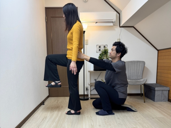 カウンセリング 動作検査 可動域 足 腰 骨盤 膝
