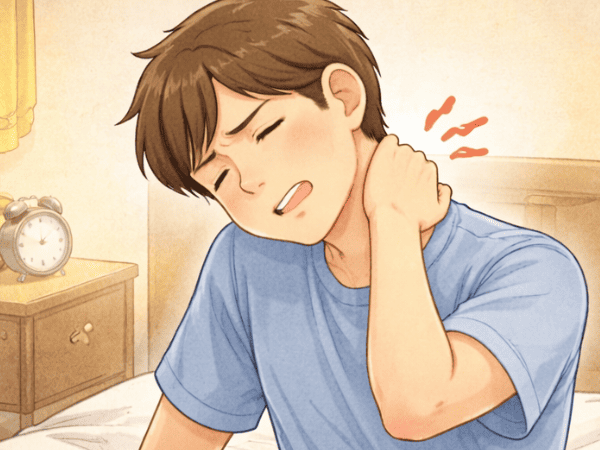 寝違え　男性　朝