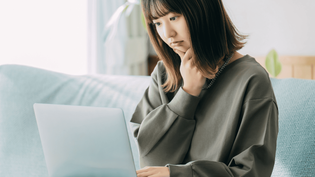 悩む　検索する