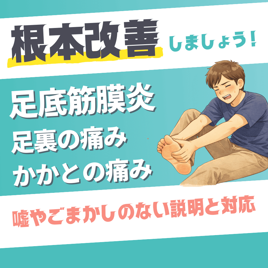 足底筋膜炎（足裏の痛み・かかとの痛み）