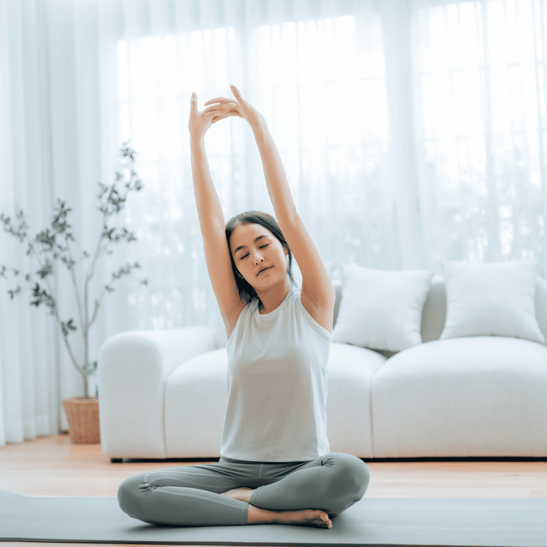 肩のストレッチ