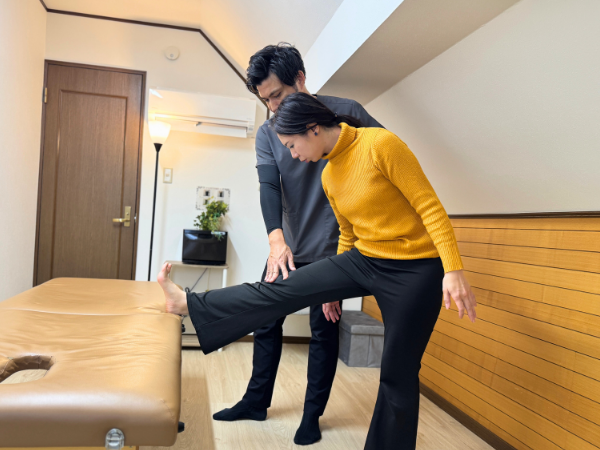 セルフケア指導　施術の流れ