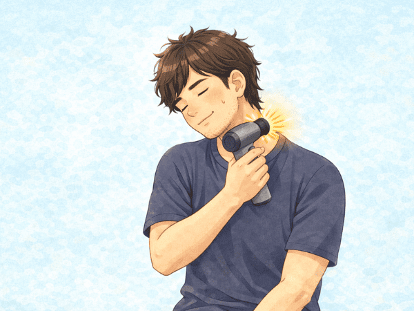 筋膜リリース マッサージ ハンディガン 男性