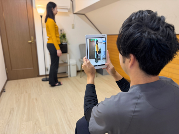 姿勢検査　施術の流れ