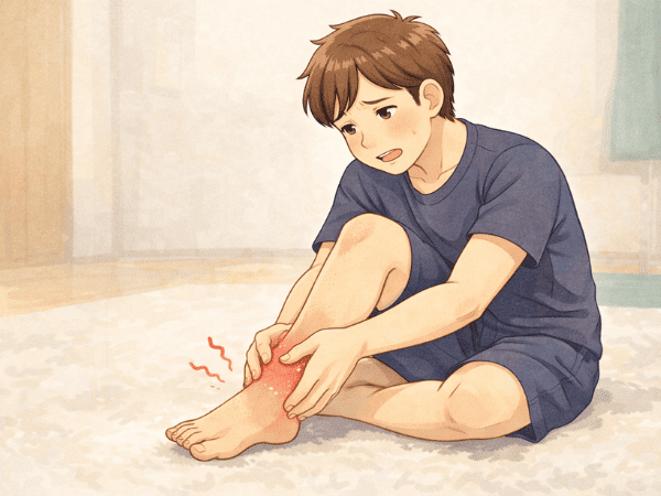 足首が痛い男性