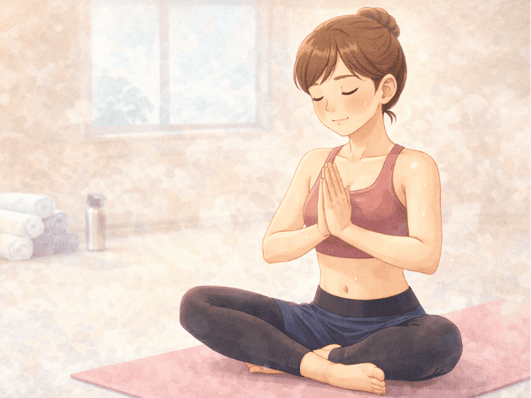 呼吸　ヨガ　女性