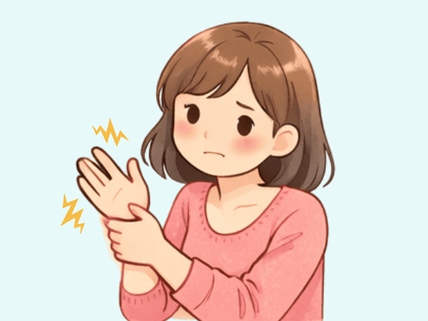 手の痺れ　女性