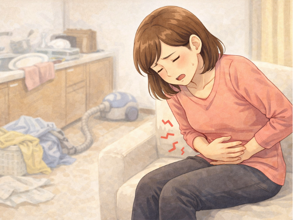 生理痛の女性 主婦