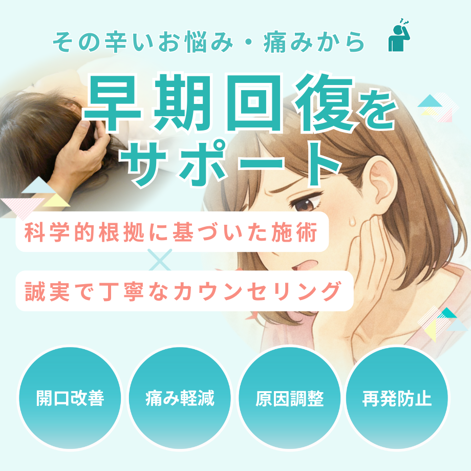 顎関節症（あごの痛み・開口障害）