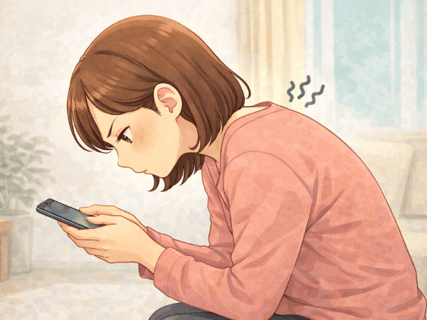 スマホ 猫背