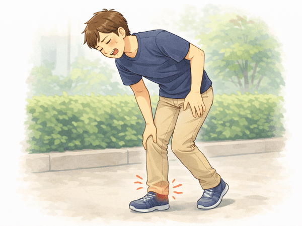 足首の痛み　歩行　男性